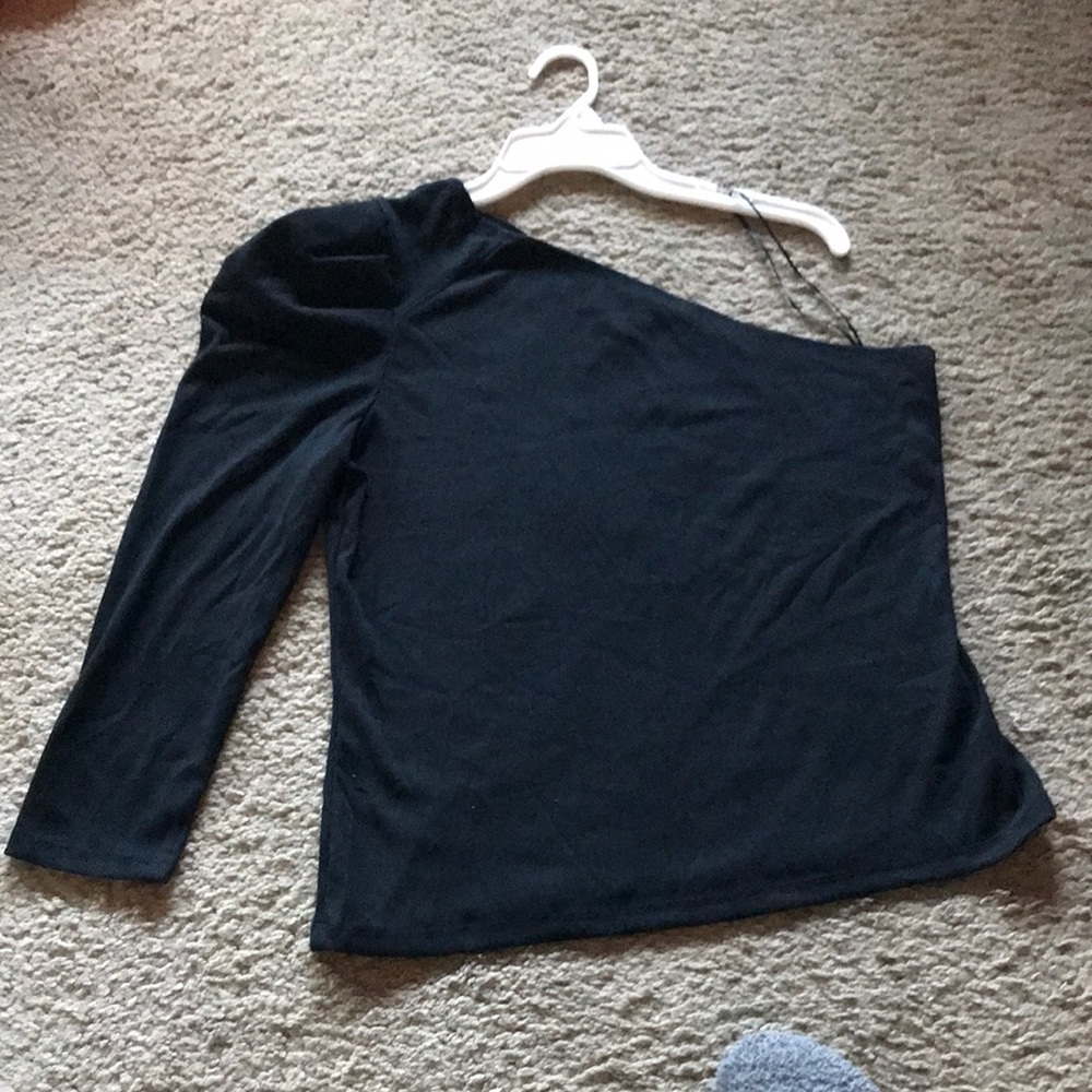 Off the shoulder black top